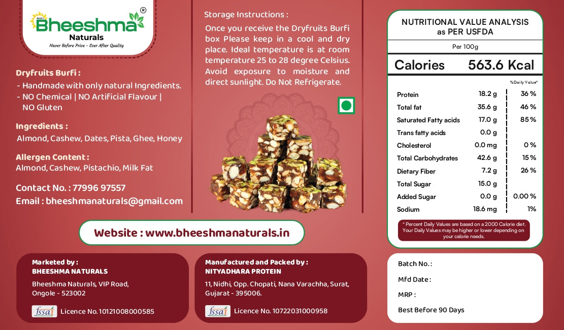 Dry Fruits Burfi