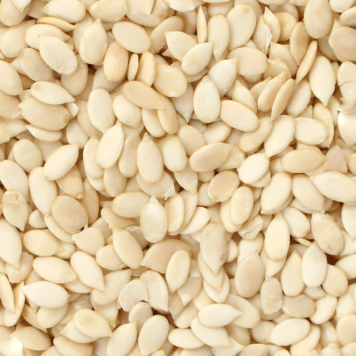 Watermelon seeds, pale ivory kernels