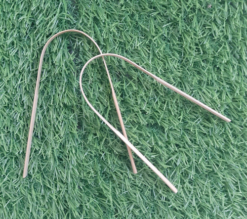 Bamboo tongue cleaner tools, curved U-shaped scrapers with slim handles