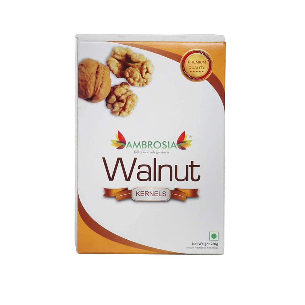 Ambrosia walnut kernels product box, 250 g