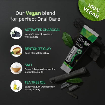 BENTODENT Activated Charcoal Toothpaste