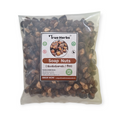 Plastic pouch of wild soap nuts, dark brown and tan reetha pieces