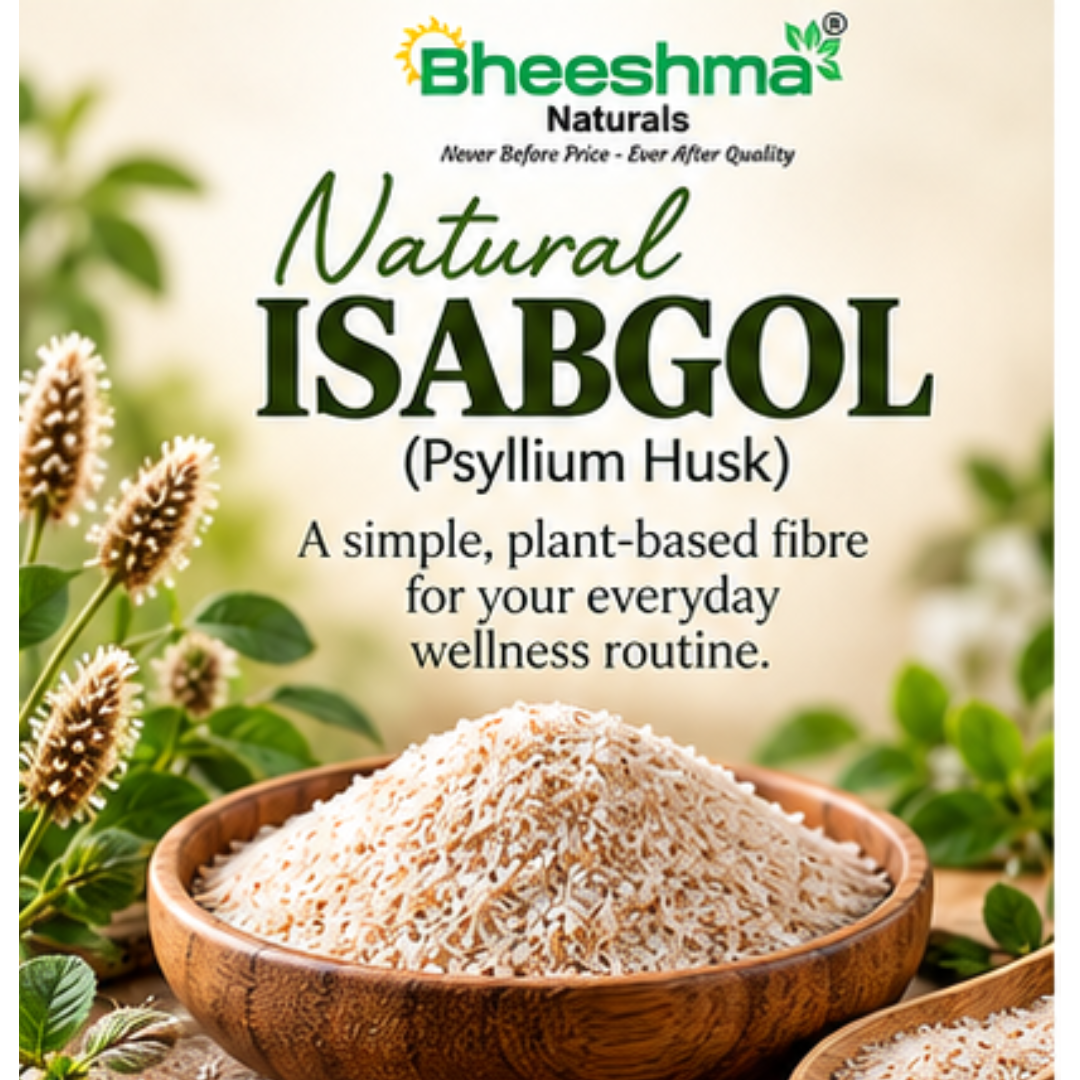 Bowl of psyllium husk fiber supplement powder