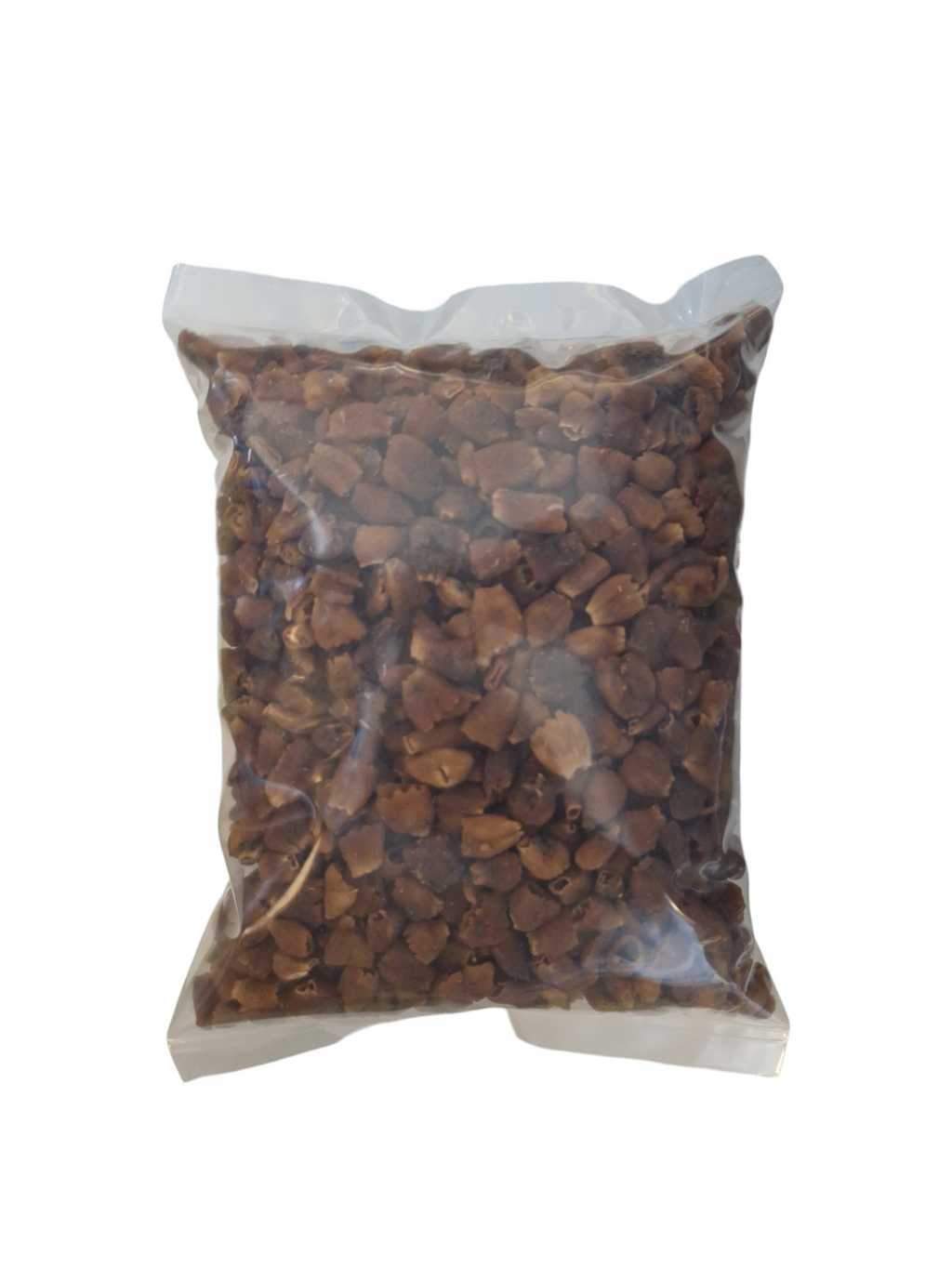 Mahua dried flower pouch filled with brown dried flower pieces
