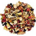 Assorted trail mix of dried fruits, nuts, and berries in a loose pile