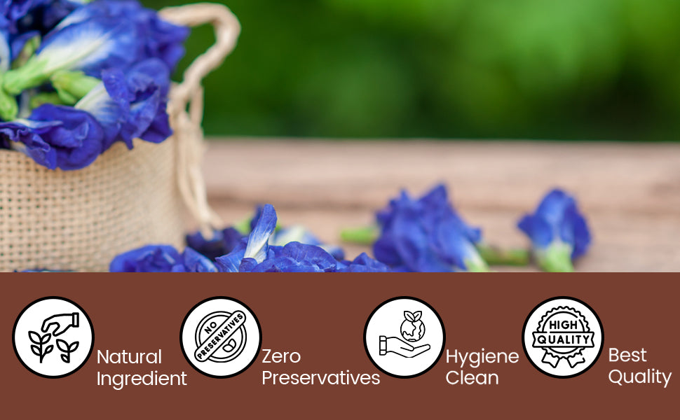 Indigo flowers and burlap pouch with blue powder for hair coloring